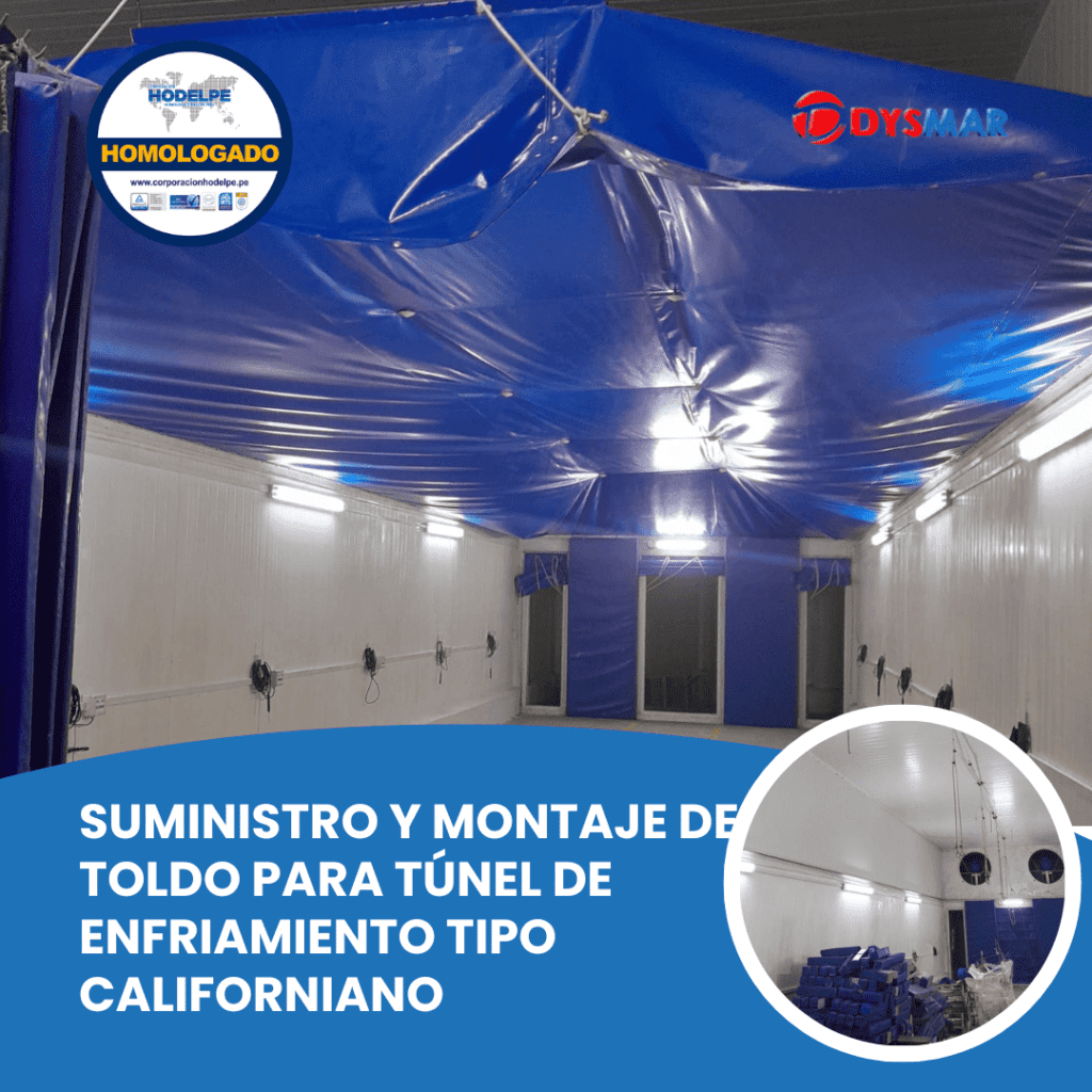 Suministro y Montaje de Toldo para Túnel de Enfriamiento Tipo Californiano